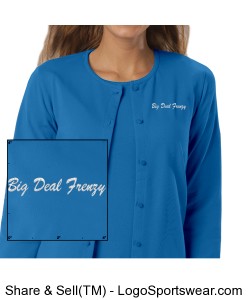 Ladies Long Sleeve Button Front Cardigan Design Zoom